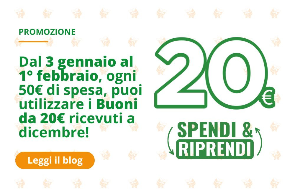 Ricevi 20€ in Buoni spesa ogni 20€ spesi