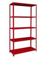 Kit scaffali in metallo 5 ripiani 100x40x188 cm rosso